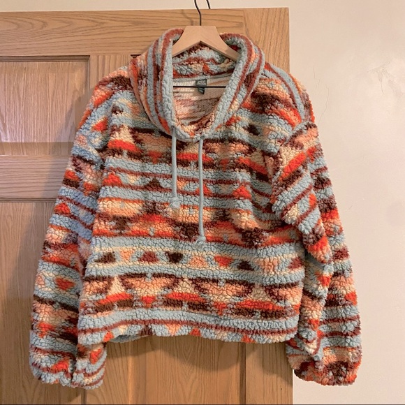 Target Wild Fable Cropped Sherpa Aztec 